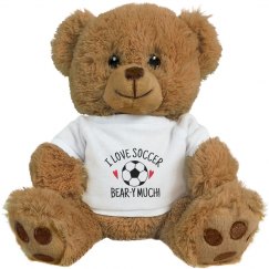 I Love Soccer Bear-y Much Teddy Bear