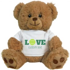 Tennis Love Custom Teddy Bear