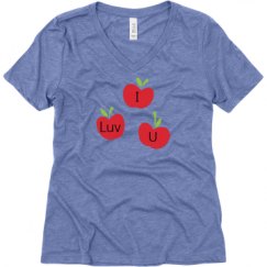 Ladies Relaxed Fit Super Soft Triblend V-Neck Tee