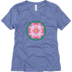 Ladies Relaxed Fit Super Soft Triblend V-Neck Tee