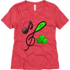 Ladies Relaxed Fit Super Soft Triblend V-Neck Tee