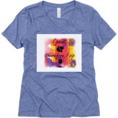 Ladies Relaxed Fit Super Soft Triblend V-Neck Tee