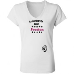 Ladies Slim Fit V-Neck Jersey Tee