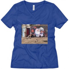 Ladies Relaxed Fit V-Neck Tee