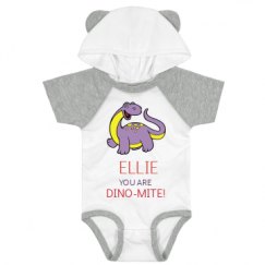 Infant Hooded Raglan Bodysuit with Ears