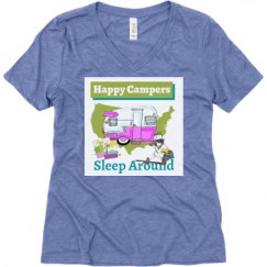 Ladies Relaxed Fit Super Soft Triblend V-Neck Tee