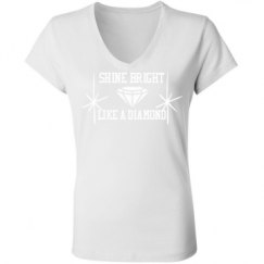 Ladies Slim Fit V-Neck Jersey Tee