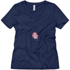 Ladies Relaxed Fit V-Neck Tee