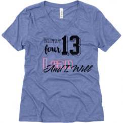 Ladies Relaxed Fit Super Soft Triblend V-Neck Tee