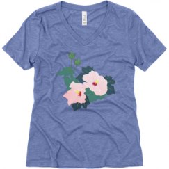 Ladies Relaxed Fit Super Soft Triblend V-Neck Tee