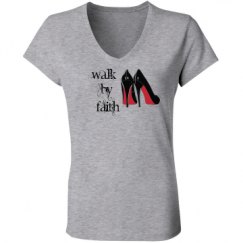 Ladies Slim Fit V-Neck Jersey Tee