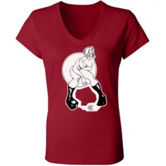 Ladies Slim Fit V-Neck Jersey Tee