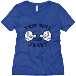 Ladies Relaxed Fit V-Neck Tee