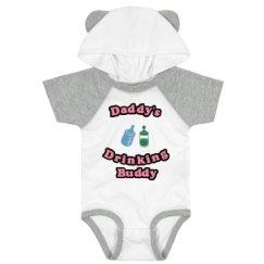 Infant Hooded Raglan Bodysuit with Ears