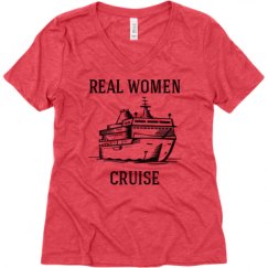 Ladies Relaxed Fit Super Soft Triblend V-Neck Tee