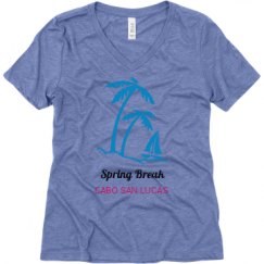 Ladies Relaxed Fit Super Soft Triblend V-Neck Tee