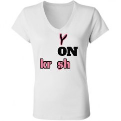 Ladies Slim Fit V-Neck Jersey Tee