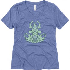 Ladies Relaxed Fit Super Soft Triblend V-Neck Tee