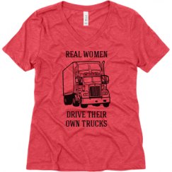 Ladies Relaxed Fit Super Soft Triblend V-Neck Tee