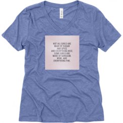 Ladies Relaxed Fit Super Soft Triblend V-Neck Tee