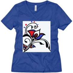 Ladies Relaxed Fit V-Neck Tee