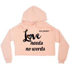 Ladies Relaxed Fit Cropped Fleece Hoodie