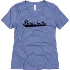 Ladies Relaxed Fit Super Soft Triblend V-Neck Tee