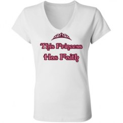 Ladies Slim Fit V-Neck Jersey Tee