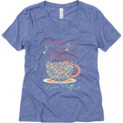 Ladies Relaxed Fit Super Soft Triblend V-Neck Tee