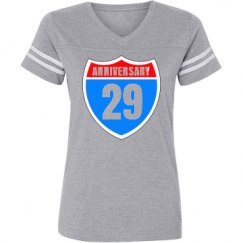 Ladies Relaxed Fit Vintage Sports Tee