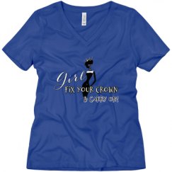 Ladies Relaxed Fit V-Neck Tee