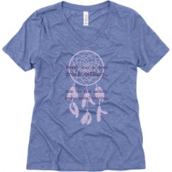 Ladies Relaxed Fit Super Soft Triblend V-Neck Tee