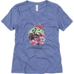 Ladies Relaxed Fit Super Soft Triblend V-Neck Tee