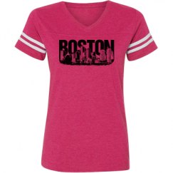 Ladies Relaxed Fit Vintage Sports Tee