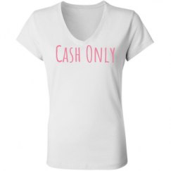 Ladies Slim Fit V-Neck Jersey Tee