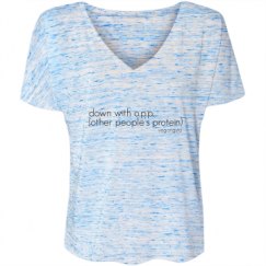 Ladies Flowy Slouchy V-Neck Tee