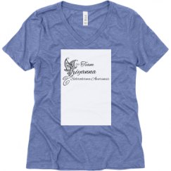 Ladies Relaxed Fit Super Soft Triblend V-Neck Tee