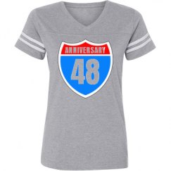 Ladies Relaxed Fit Vintage Sports Tee