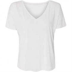 Ladies Flowy Slouchy V-Neck Tee