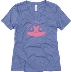 Ladies Relaxed Fit Super Soft Triblend V-Neck Tee