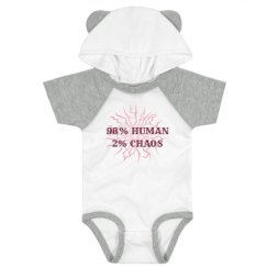 Infant Hooded Raglan Bodysuit with Ears