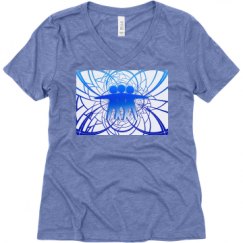 Ladies Relaxed Fit Super Soft Triblend V-Neck Tee