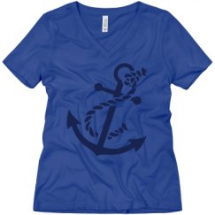 Ladies Relaxed Fit V-Neck Tee