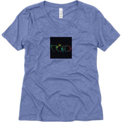 Ladies Relaxed Fit Super Soft Triblend V-Neck Tee