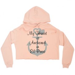 Ladies Relaxed Fit Cropped Fleece Hoodie