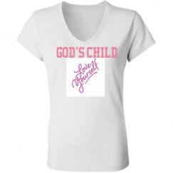 Ladies Slim Fit V-Neck Jersey Tee