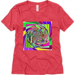 Ladies Relaxed Fit Super Soft Triblend V-Neck Tee