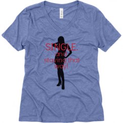 Ladies Relaxed Fit Super Soft Triblend V-Neck Tee