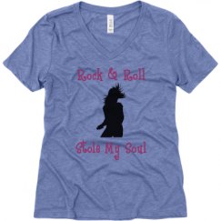 Ladies Relaxed Fit Super Soft Triblend V-Neck Tee