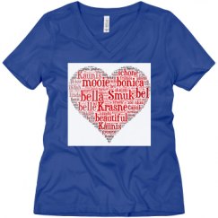 Ladies Relaxed Fit V-Neck Tee